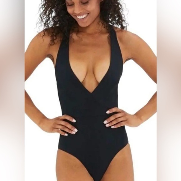 Summersalt sz 12 deep dive plunge one pieces black bathing suit great condition - Picture 7 of 8